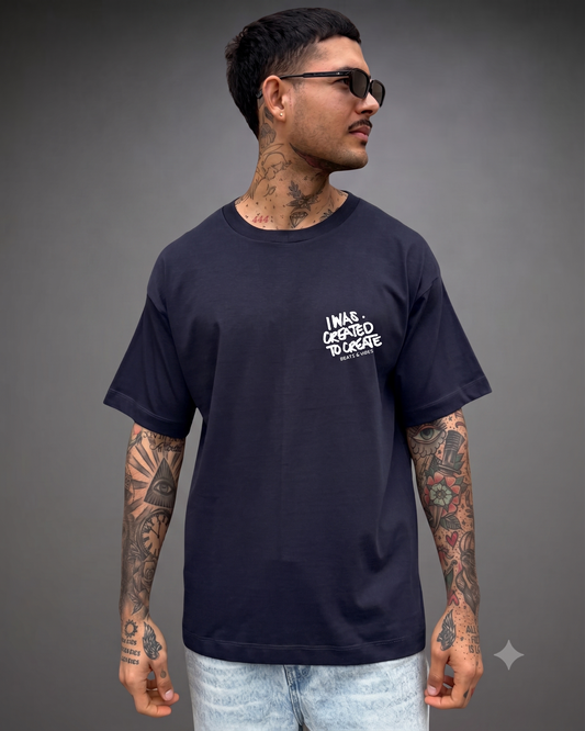 Polo Hombre Oversize Mythology - Azul Oscuro