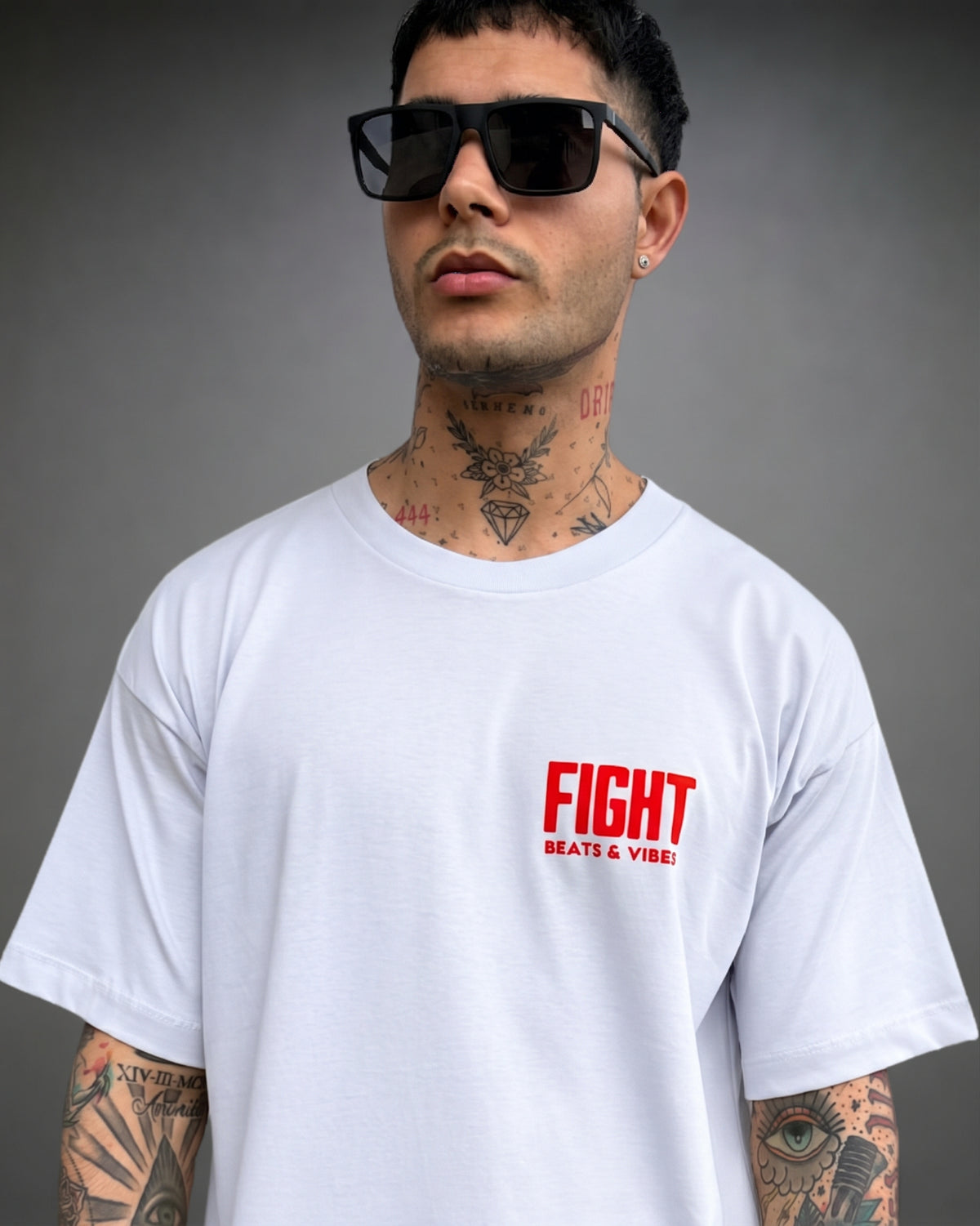 Polo Hombre Oversize FIGHT for your Dreams - Blanco