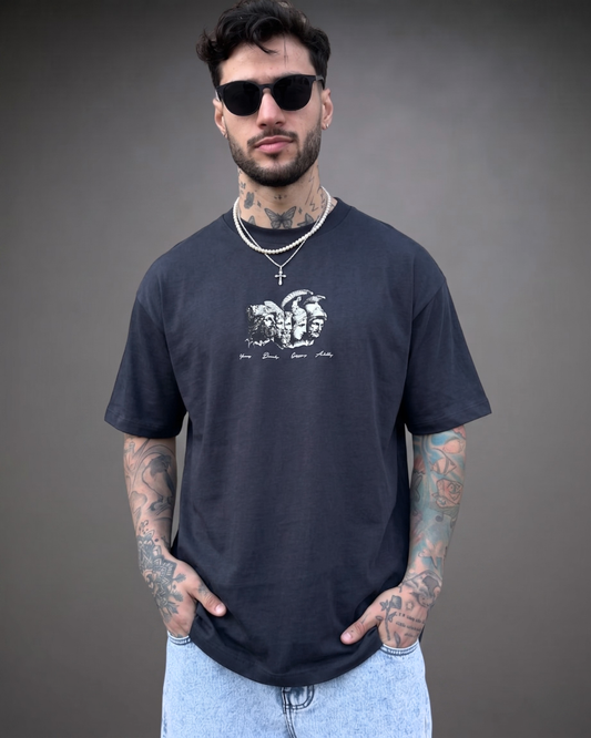 Polo Hombre Oversize Mythology - Plomo Oscuro