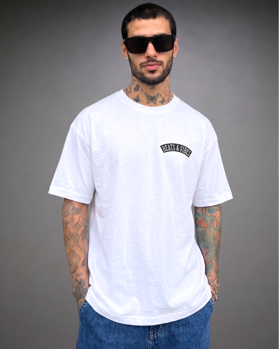 Polo Hombre Oversize Beats iS Global - Blanco