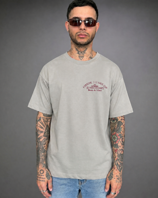 Polo Hombre Oversize The "P" Race Cup - Gris