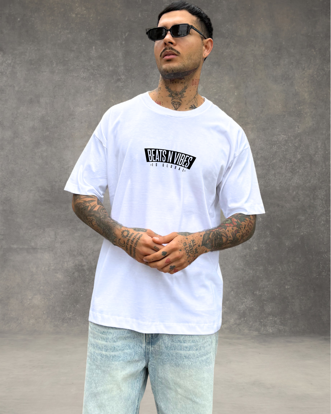 Polo Hombre Oversize Beats iS Global EU - Blanco