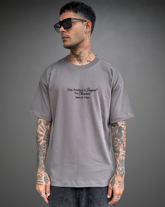 Polo Hombre Oversize Designed for Champions - Gris