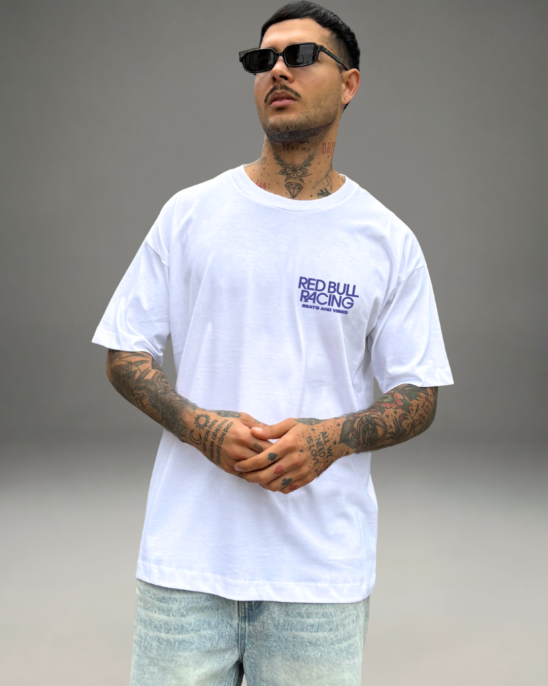 Polo Hombre Oversize Red Bull Racing - Blanco