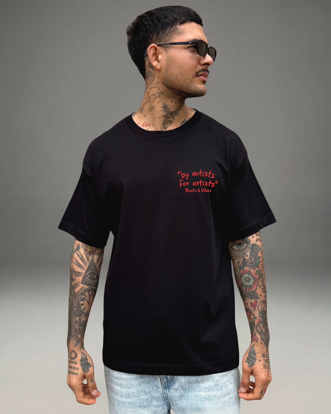 Polo Hombre Oversize "By Artists for Artists" - Negro
