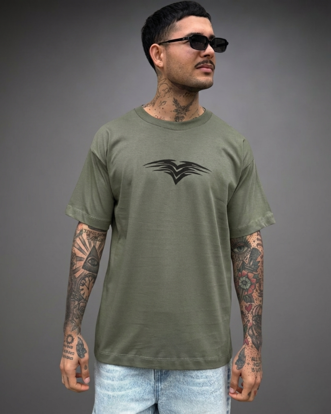 Polo Hombre Oversize Alien Back - Verde
