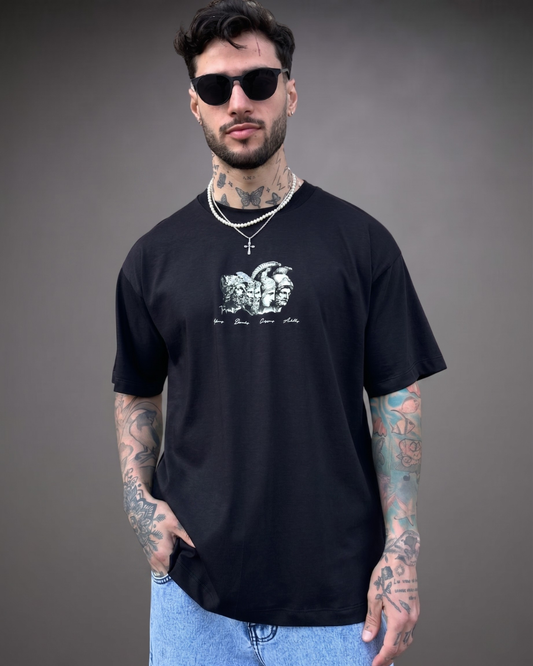 Polo Hombre Oversize Mythology - Negro