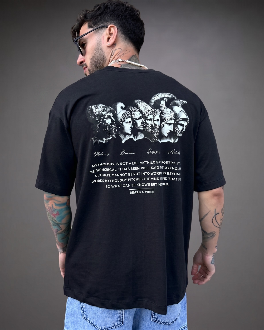 Polo Hombre Oversize Mythology - Negro