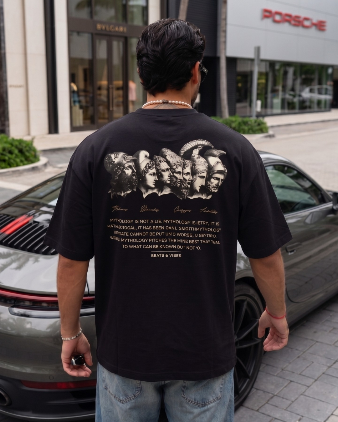 Polo Hombre Oversize Mythology - Negro