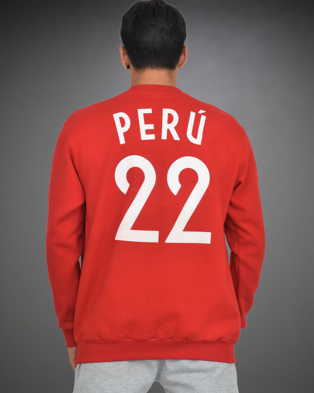 Polera Hombre Oversize Perú 22 - Rojo
