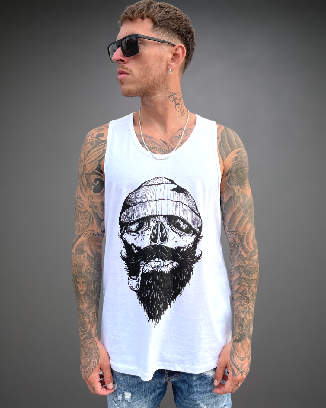 Bividi Hombre Sailor Skull - Blanco