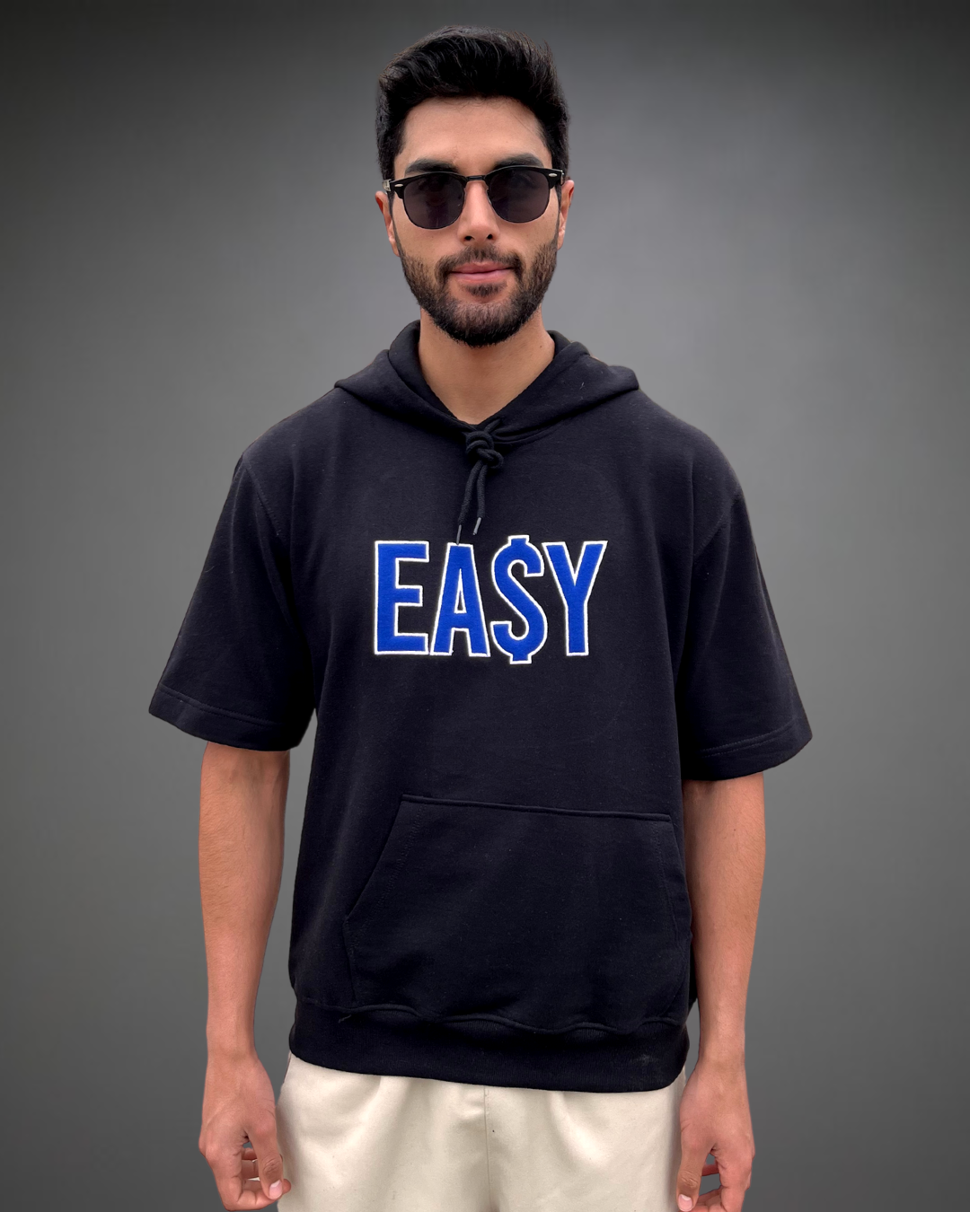 Capucha Oversize Bordado EASY - Negro