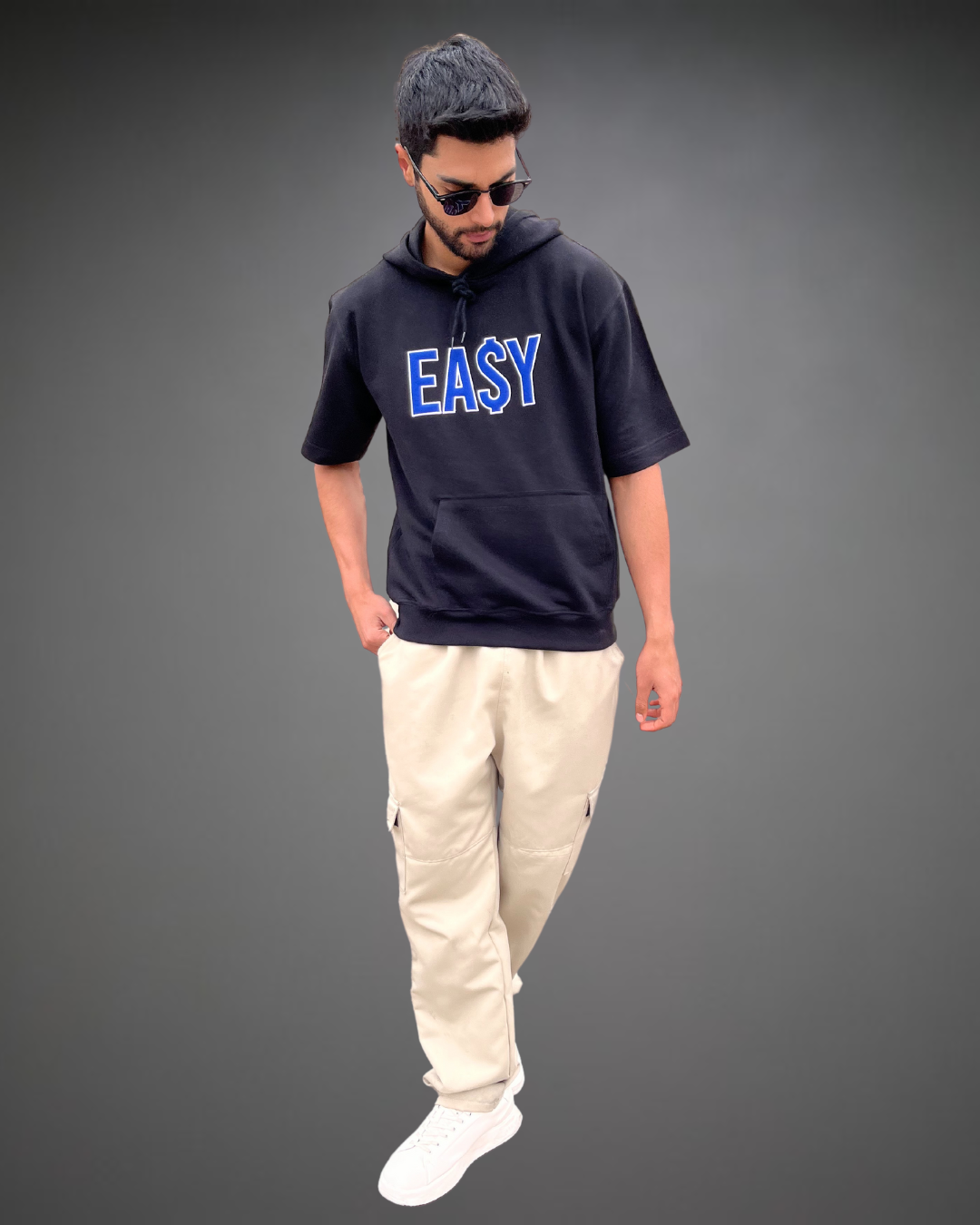 Capucha Oversize Bordado EASY - Negro