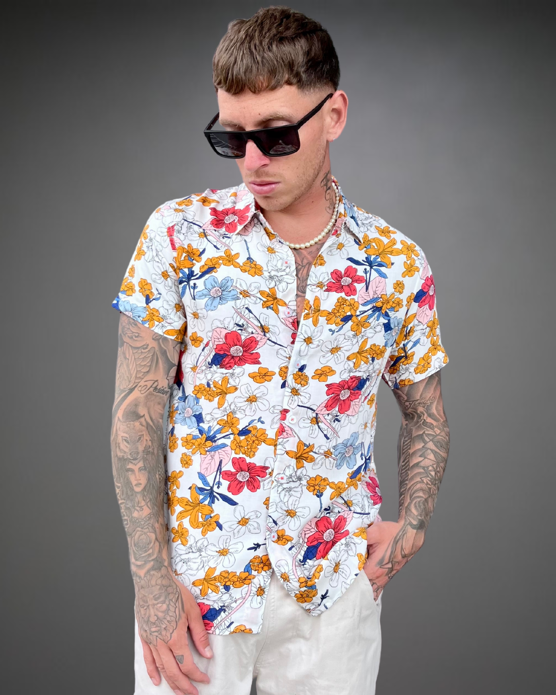 Camisa Hombre Summer '21 Slim Fit - Blanco