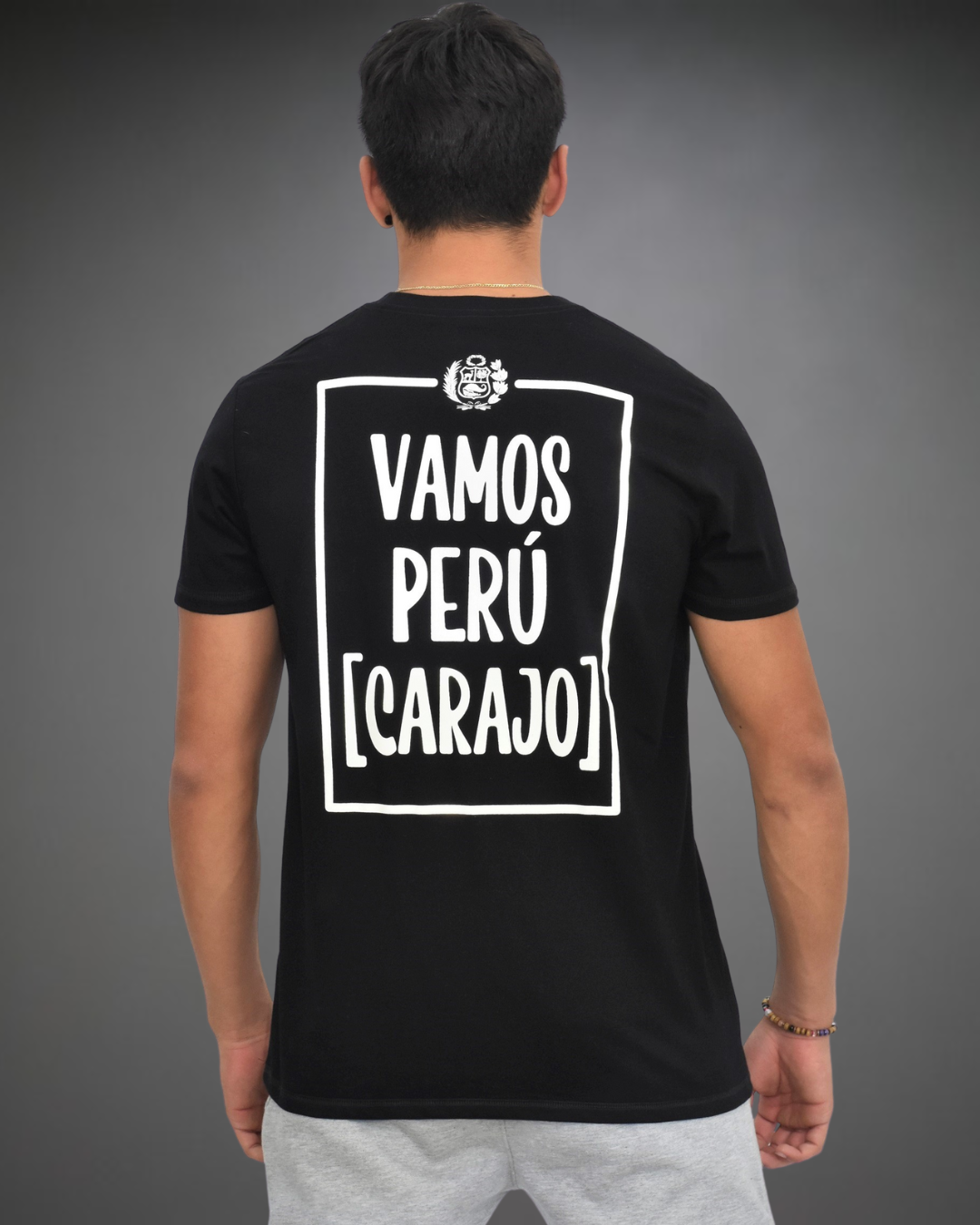 Polo Hombre VAMOS PERÚ - Negro