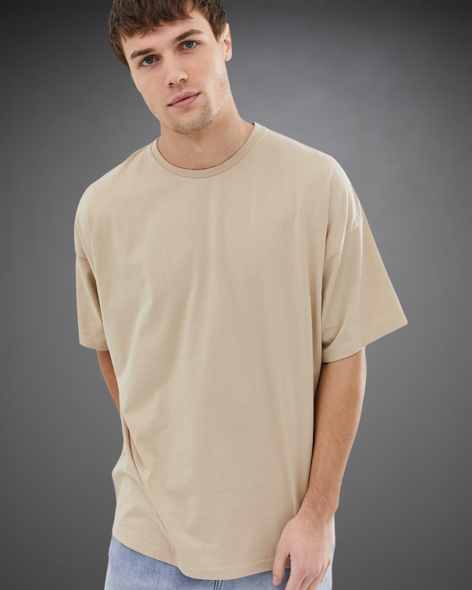 Polo beige hombre sales