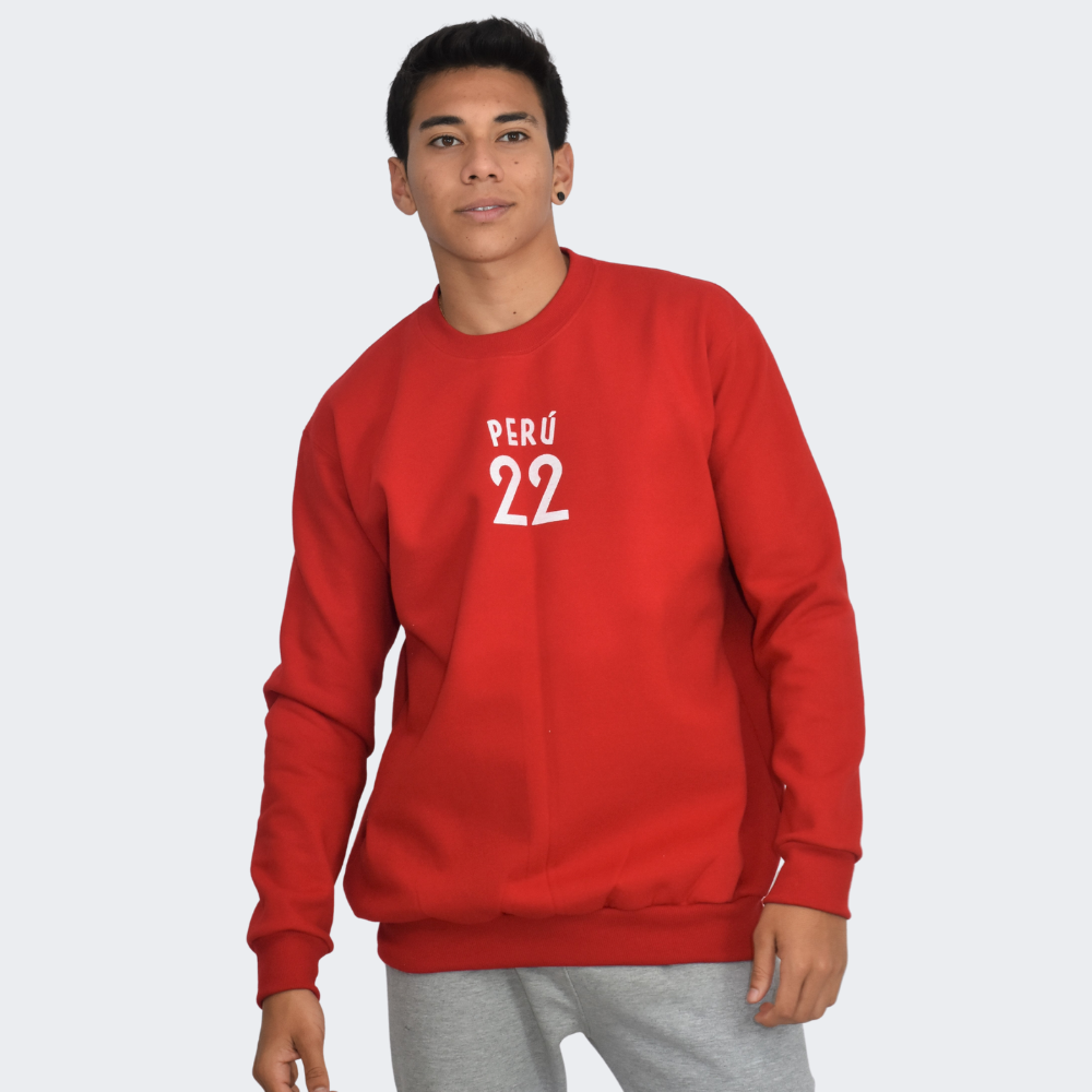 Polera Hombre Oversize Perú 22 - Rojo