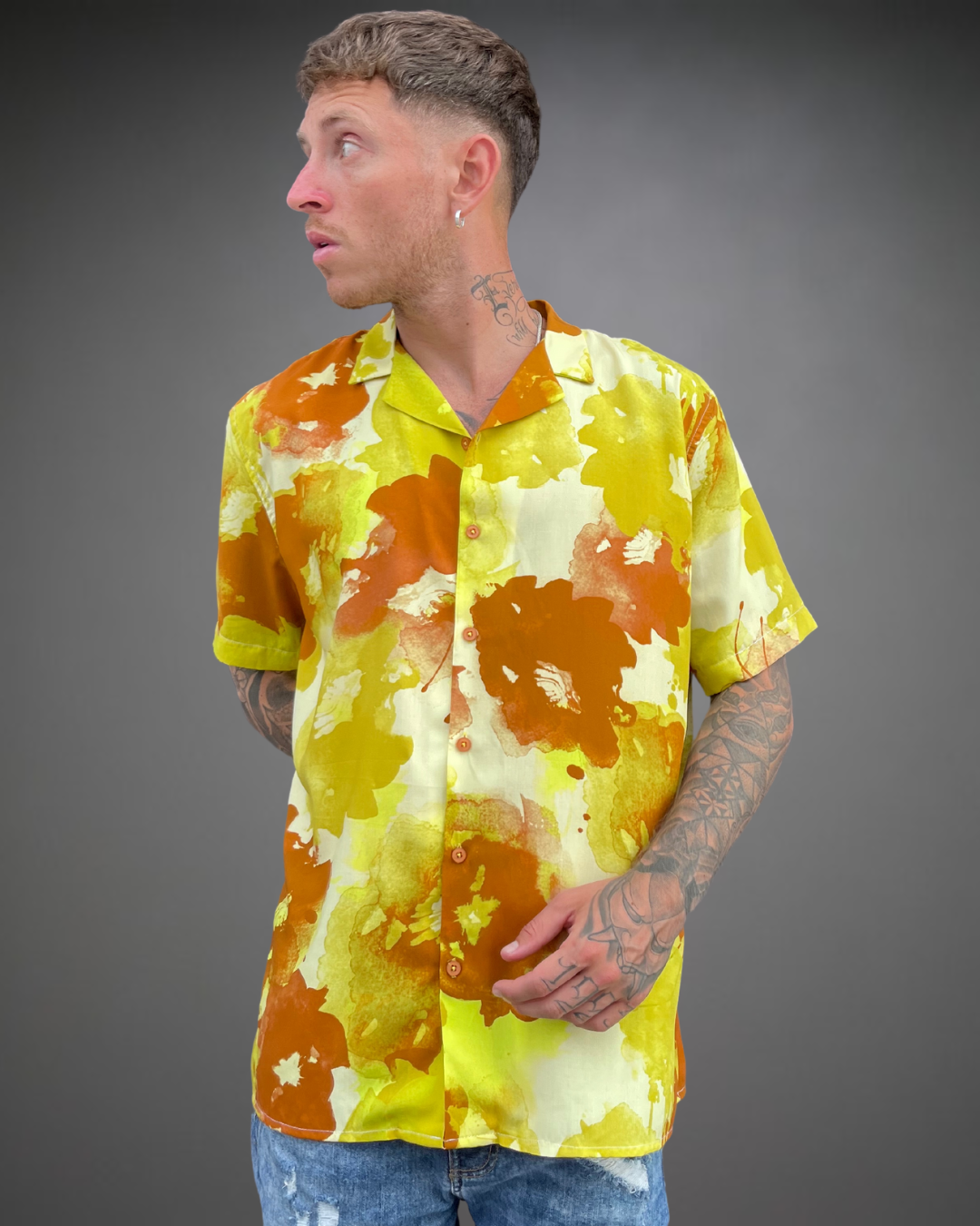 Camisa Relaxed Hombre WoodStock '79 - Yellow