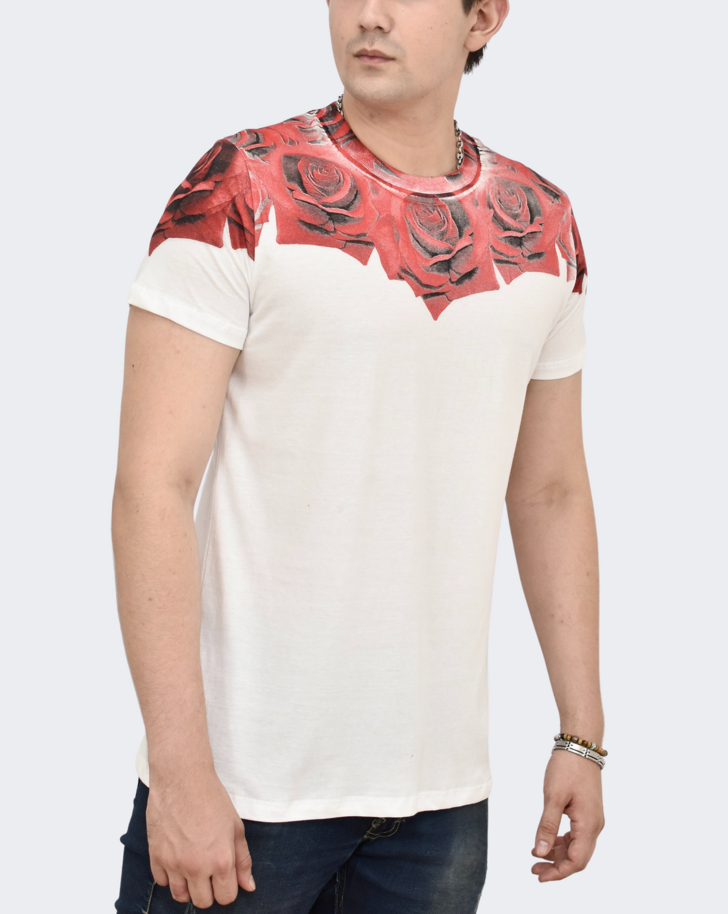 Polo Hombre Red Flower Power - Blanco