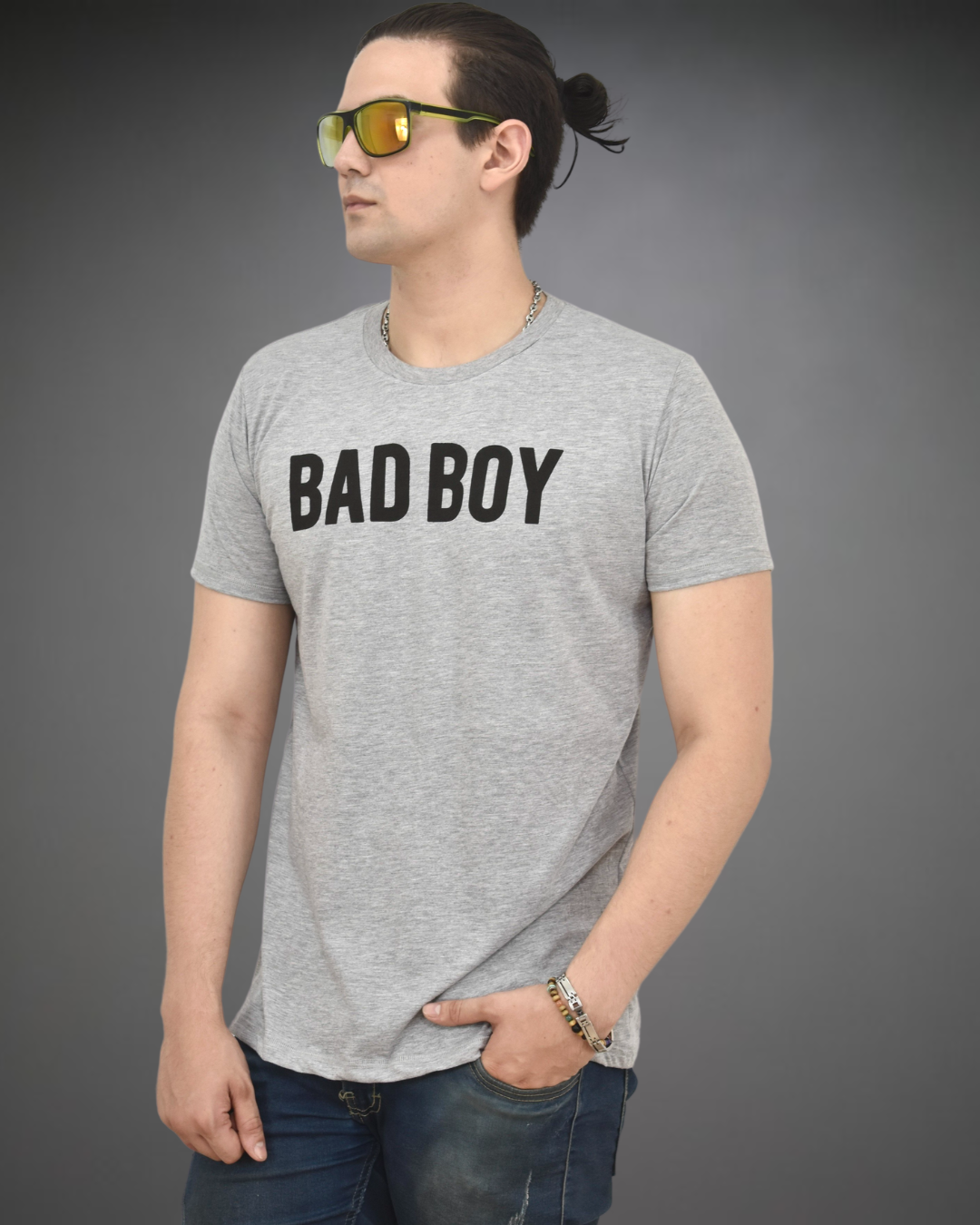 S / Polo Hombre Bad Boy- Gris