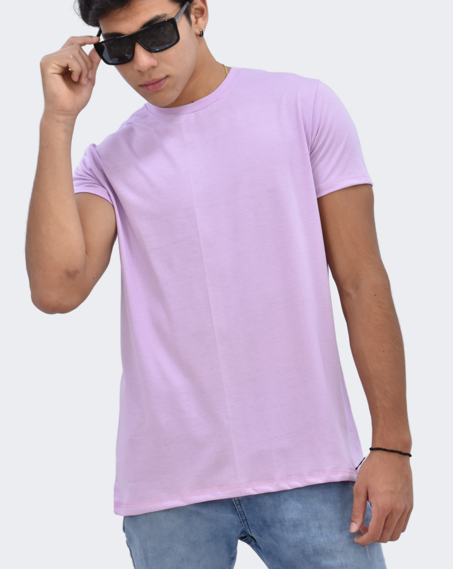 Polo Hombre Solid Lavender - Pastel