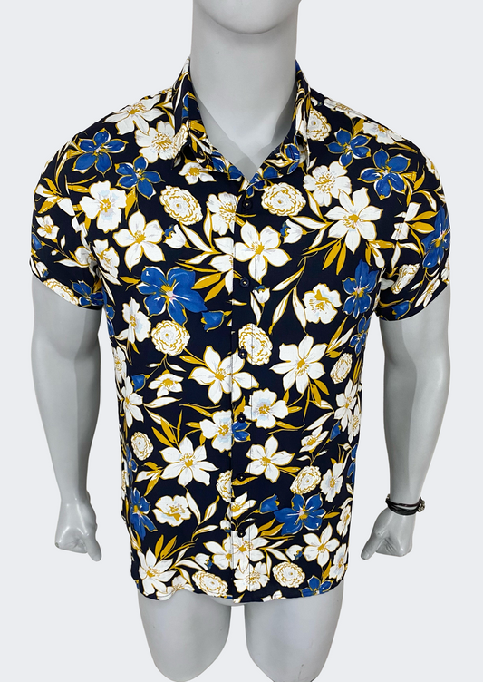 Camisa Hombre Hawaiian Tropic - Azul Noche