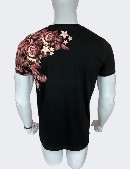 Polo Hombre Side by Side Flower - Negro