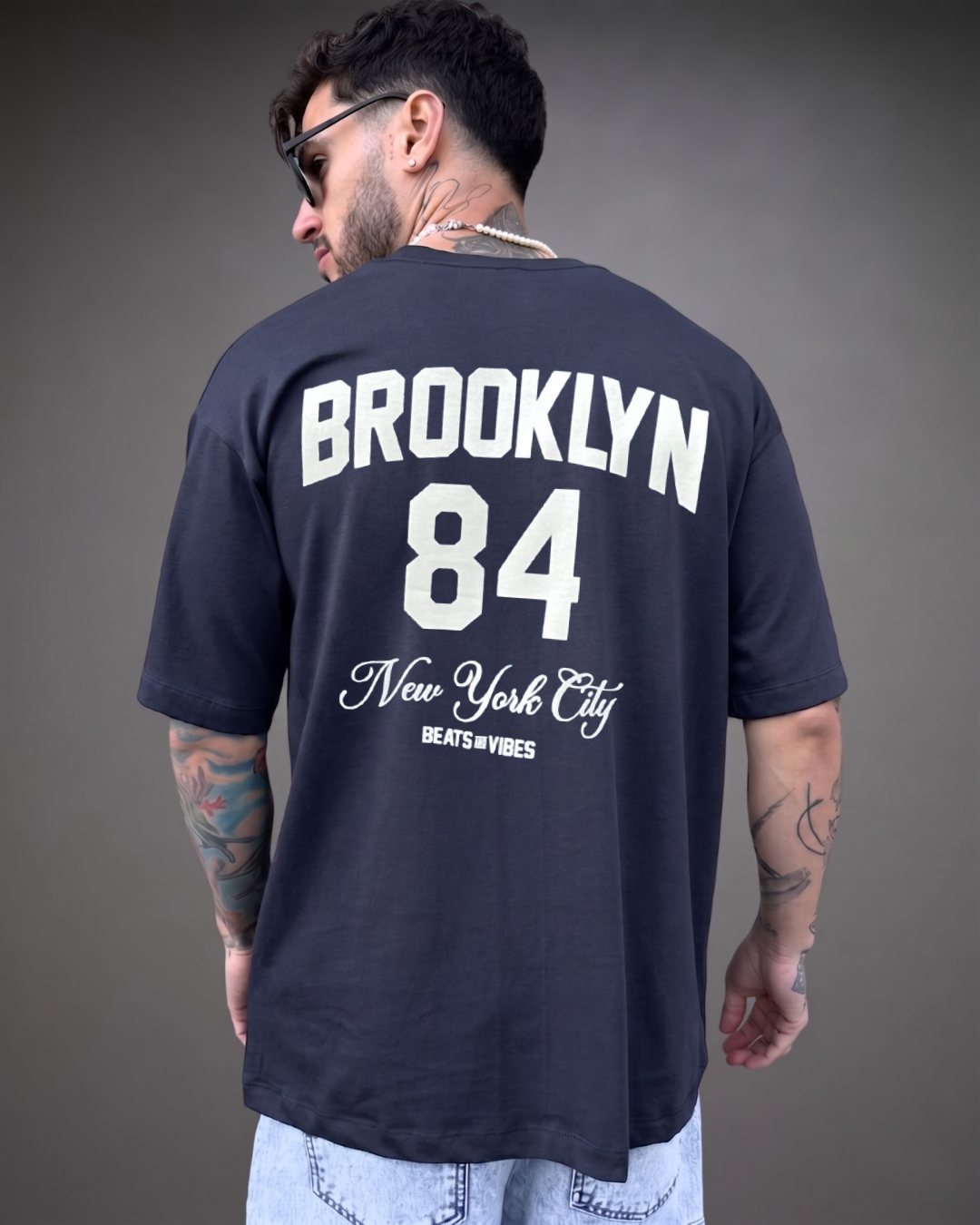 Polo Hombre Oversize Brooklyn 84 - Plomo Oscuro