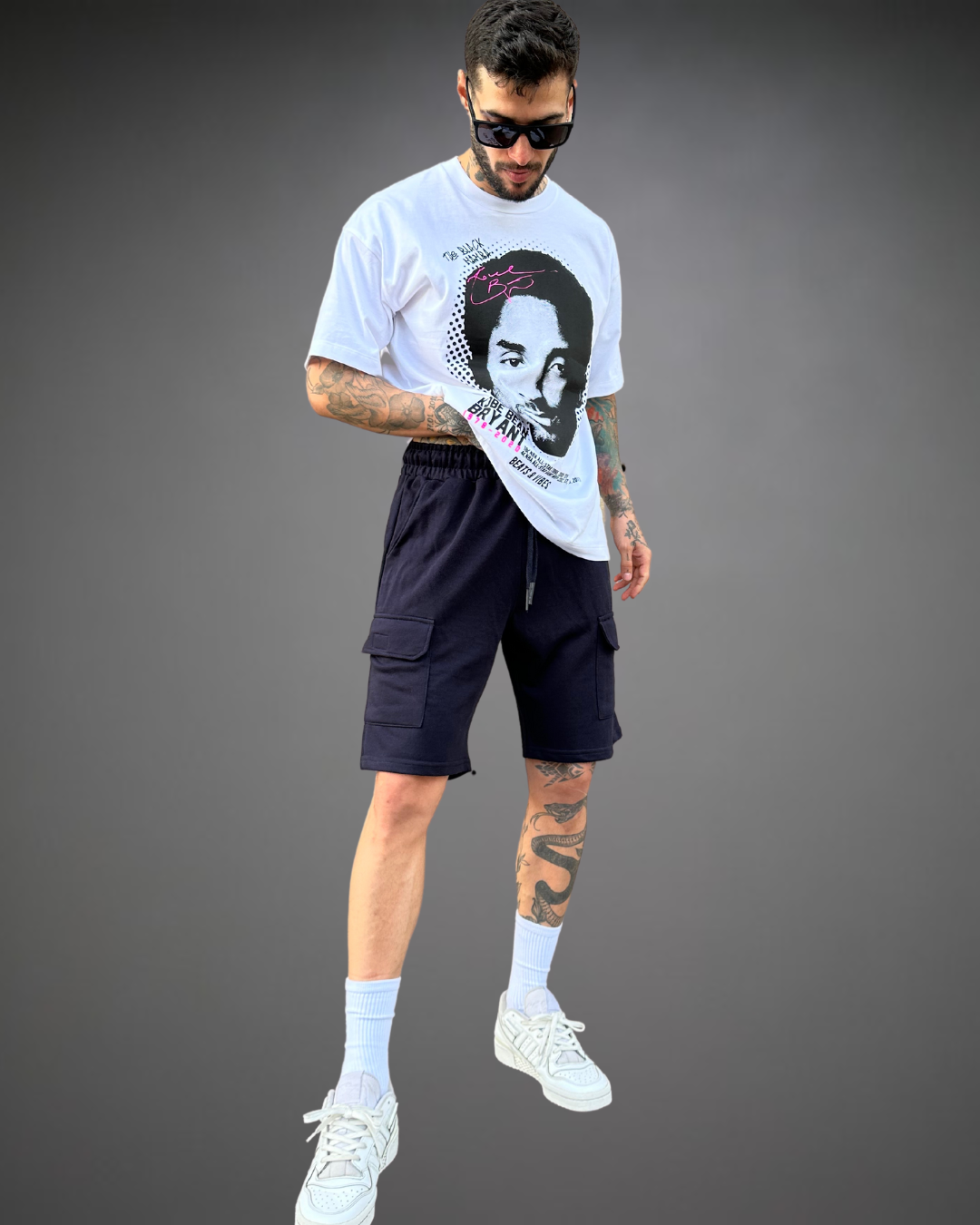 Outfit short beige discount hombre