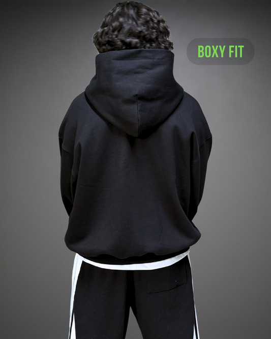 Hoodie Crop Oversize Marlboro 88 - Negro