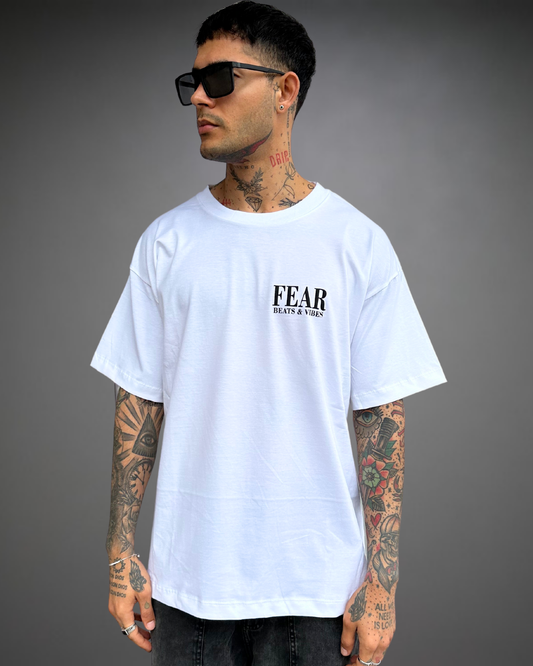 Polo Hombre Oversize FEAR - Blanco