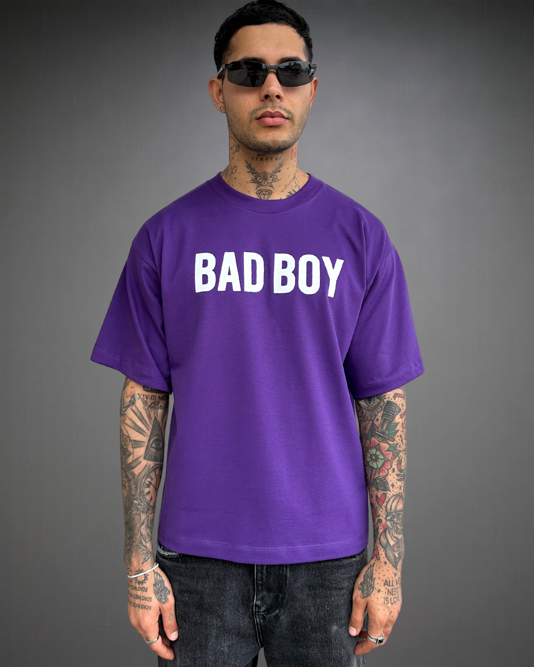 Polo Hombre Boxy Fit Bad Boys - Morado