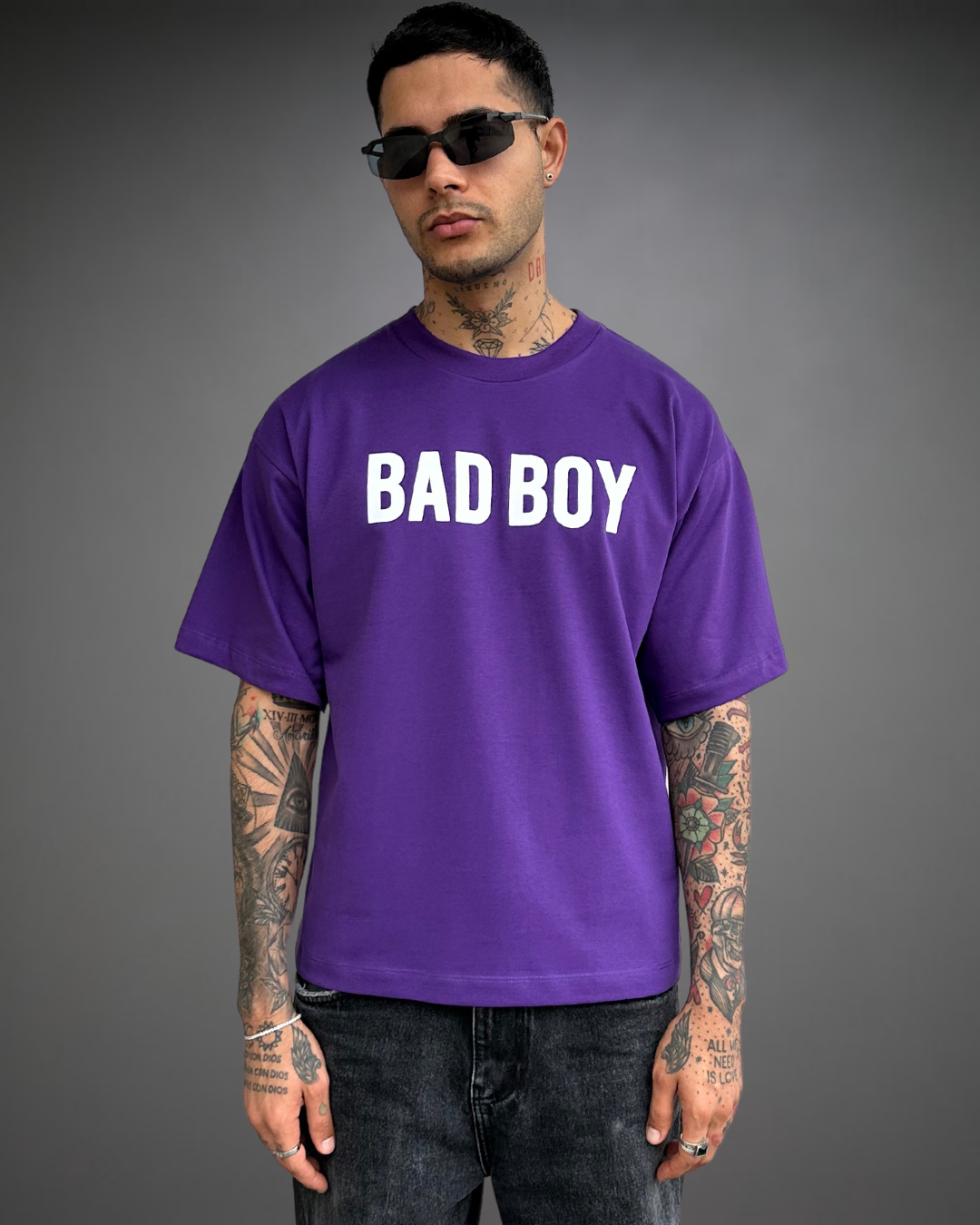 Polo Hombre Boxy Fit Bad Boys - Morado