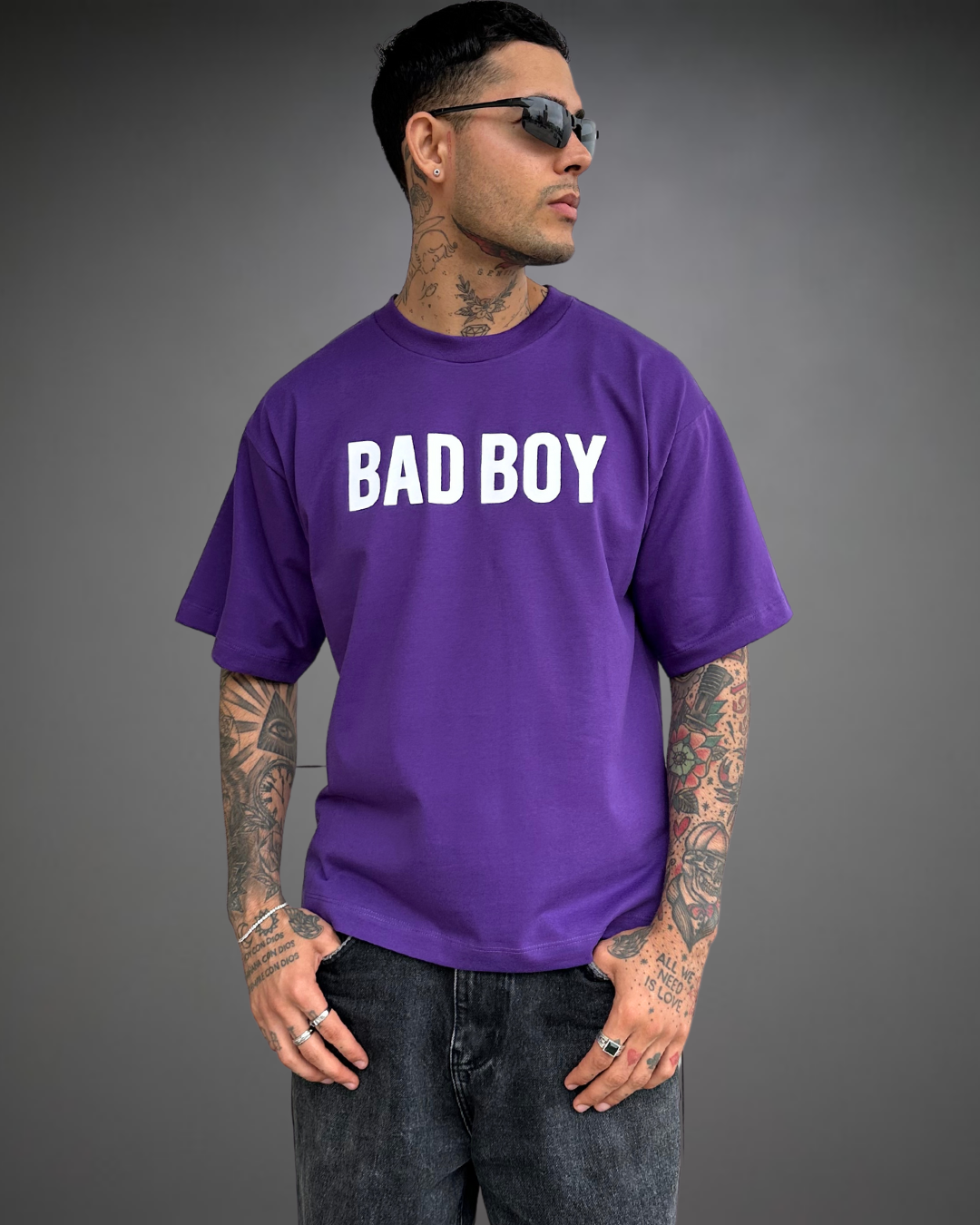 Polo Hombre Boxy Fit Bad Boys - Morado