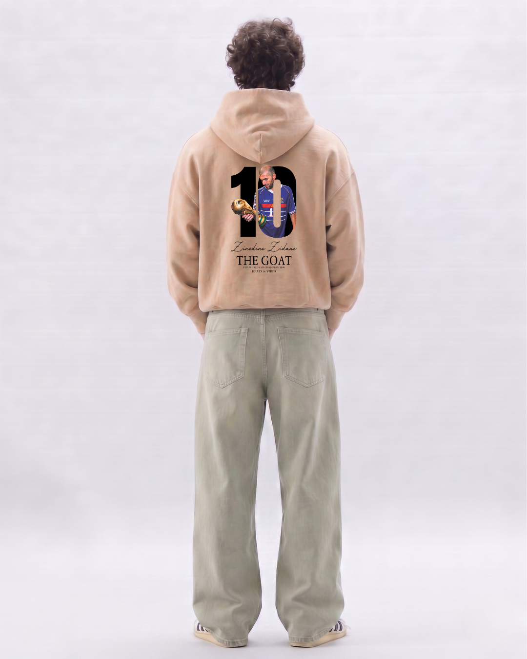 Hoodie "Zidane THE GOAT" – Edición Campeón del Mundo / Arena