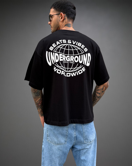 Polo Hombre Boxy Fit Underground 4.0 - Negro