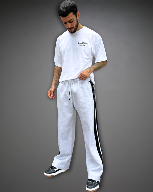Jogger Striped Baggy  - Gris