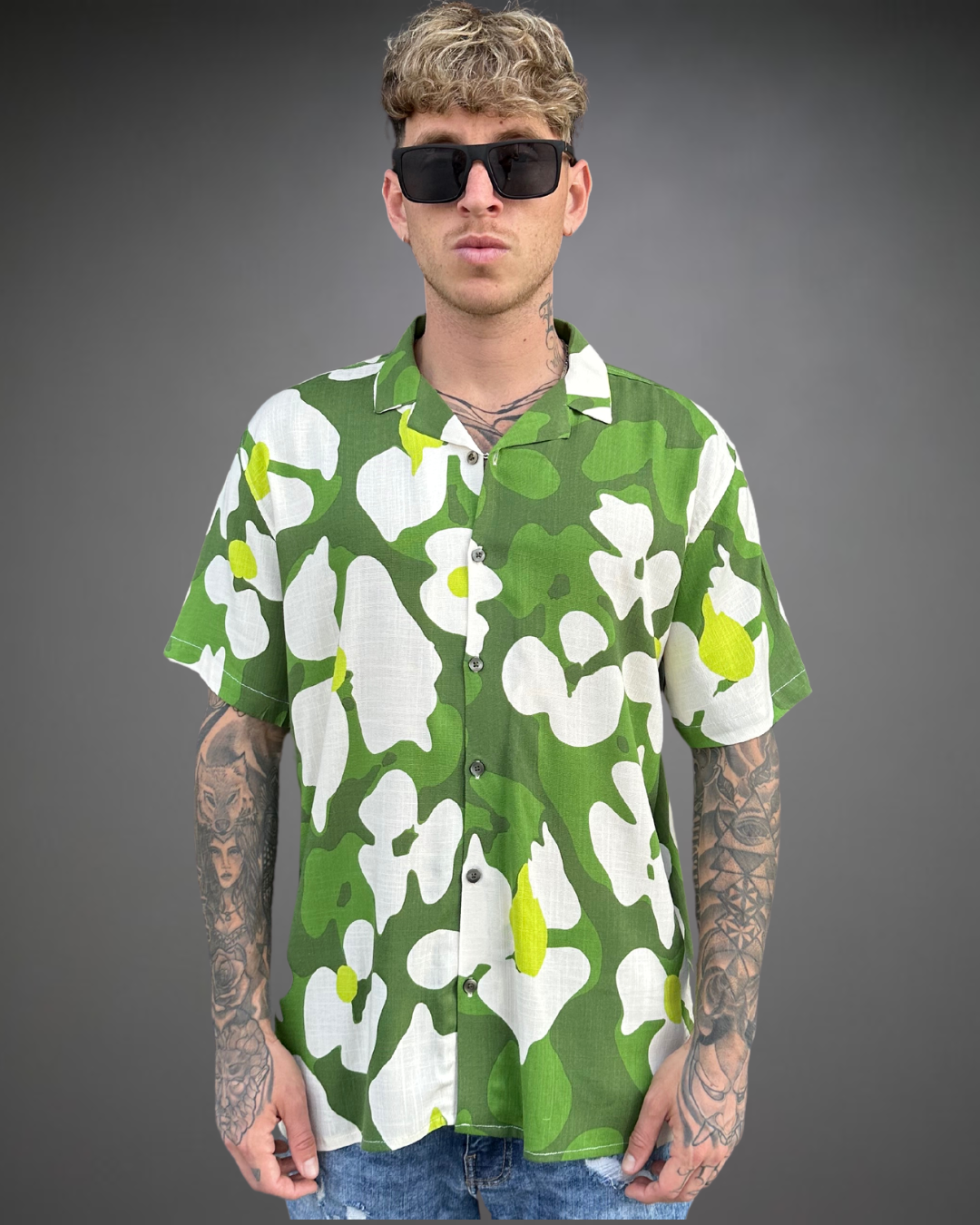 Camisa Hombre Relaxed WoodStock - Verde