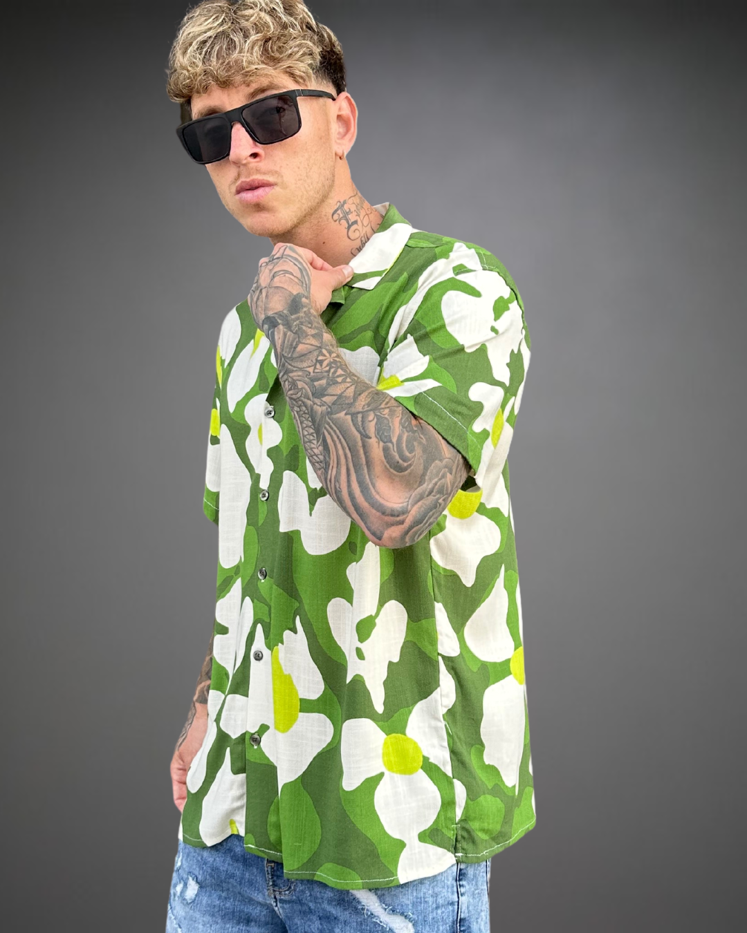 Camisa Hombre Relaxed WoodStock - Verde