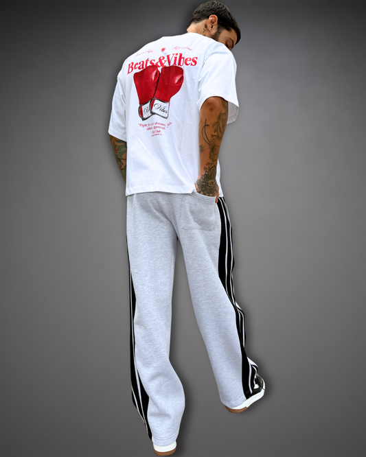 Jogger Striped Baggy  - Gris