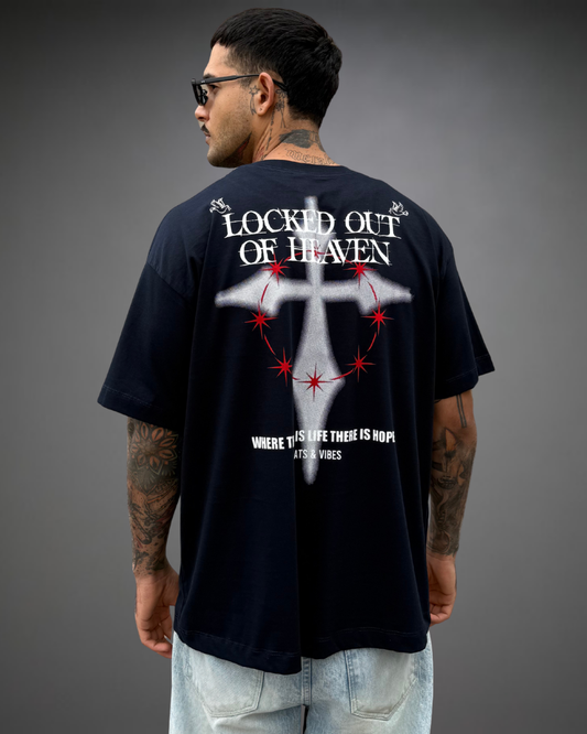 Polo Hombre Oversize Locked Out - Azul Noche