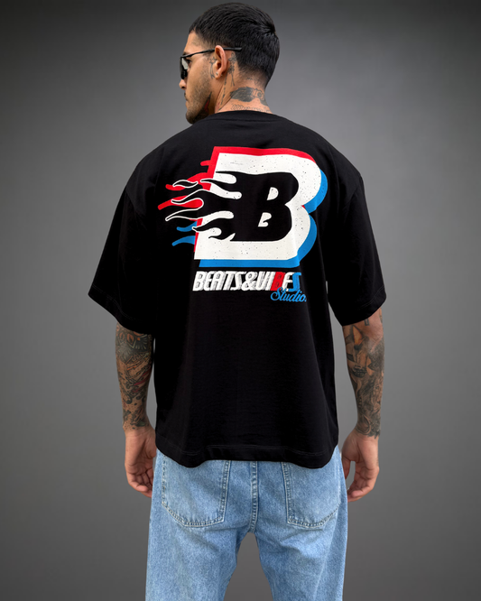 Polo Hombre Boxy Fit F1 Team Beats - Negro