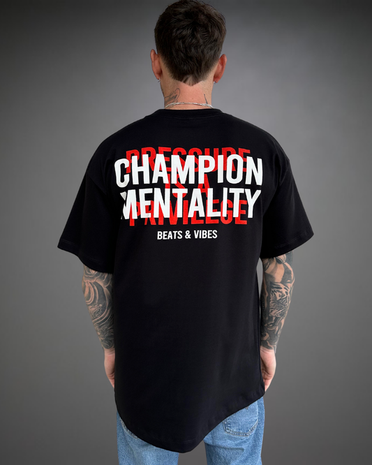 Polo Hombre Oversize Champion Mentality - Negro