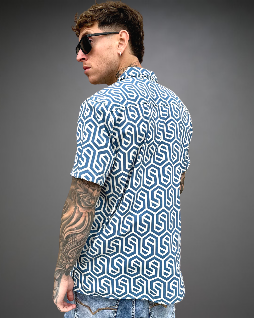 Camisa Hombre Relaxed In Da Club - Light Blue