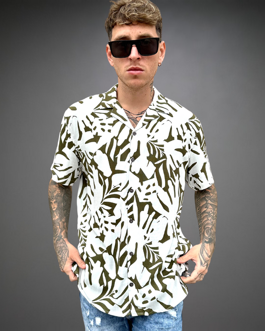 Camisa Hombre Relaxed Ibiza Crew - Verde