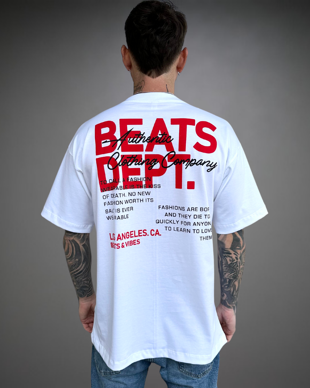 Polo Hombre Oversize Beats Dept. - Blanco