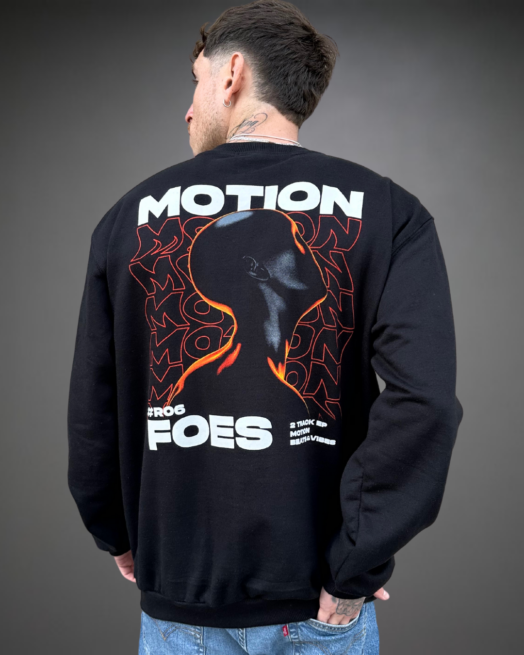 Polera Hombre Oversize Motion - Negro