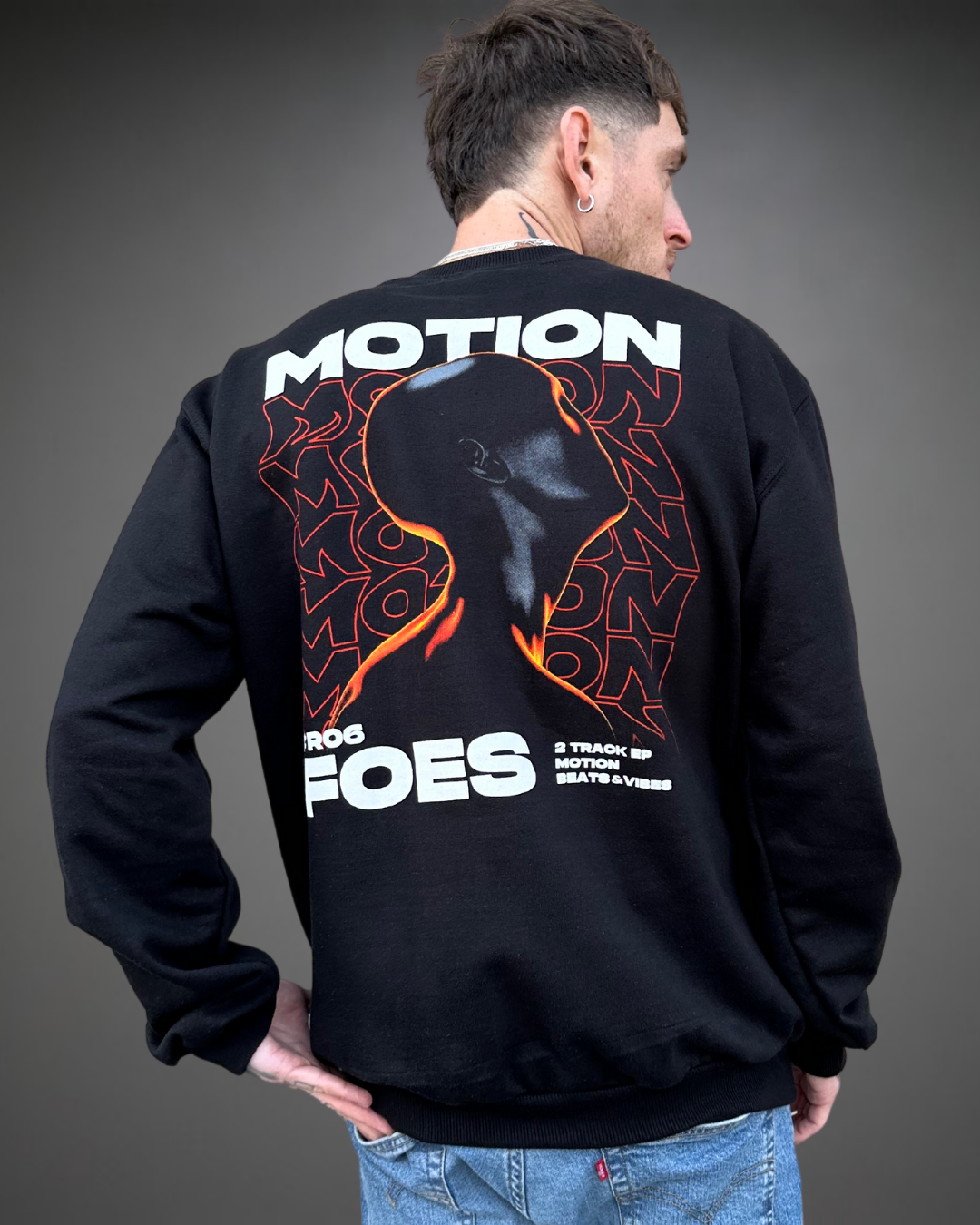 Polera Hombre Oversize Motion - Negro