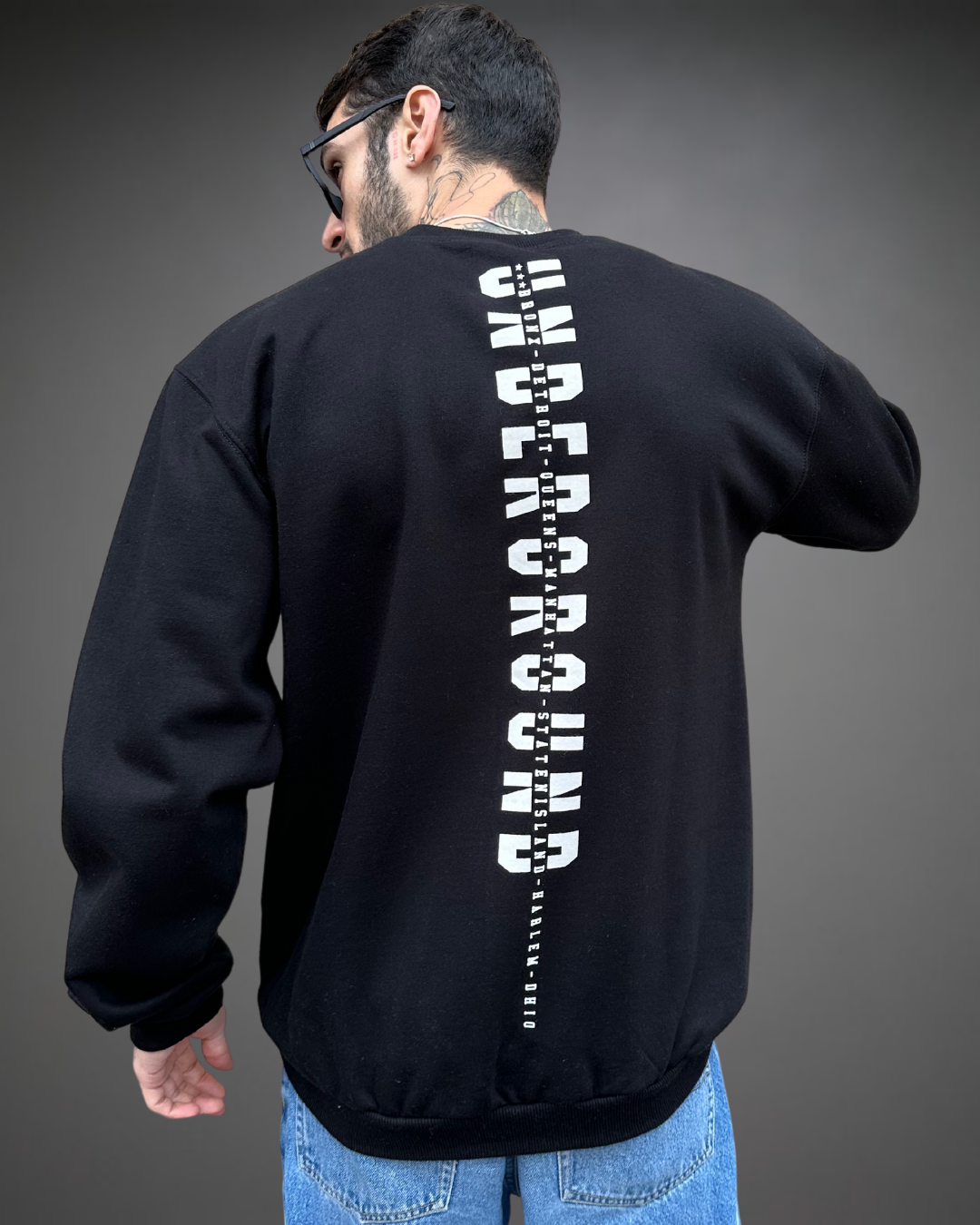 Polera Hombre Oversize UNDERGROUND - Negro