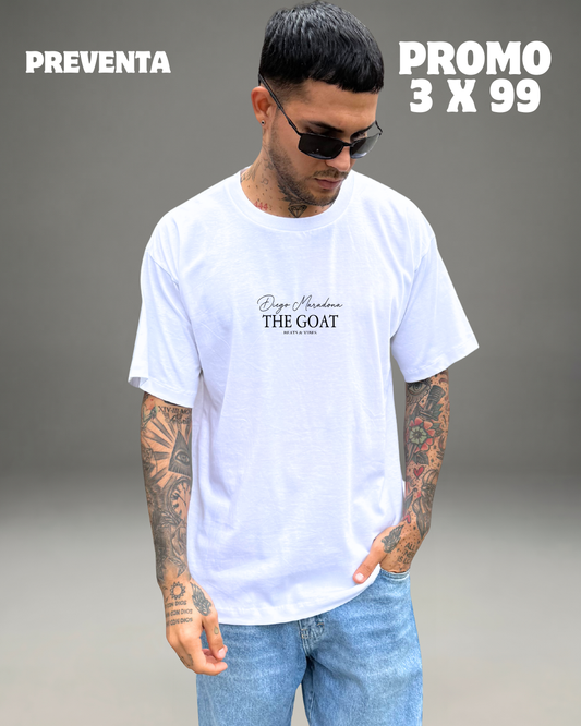 Polo Hombre Oversize ICONS Maradona - Blanco